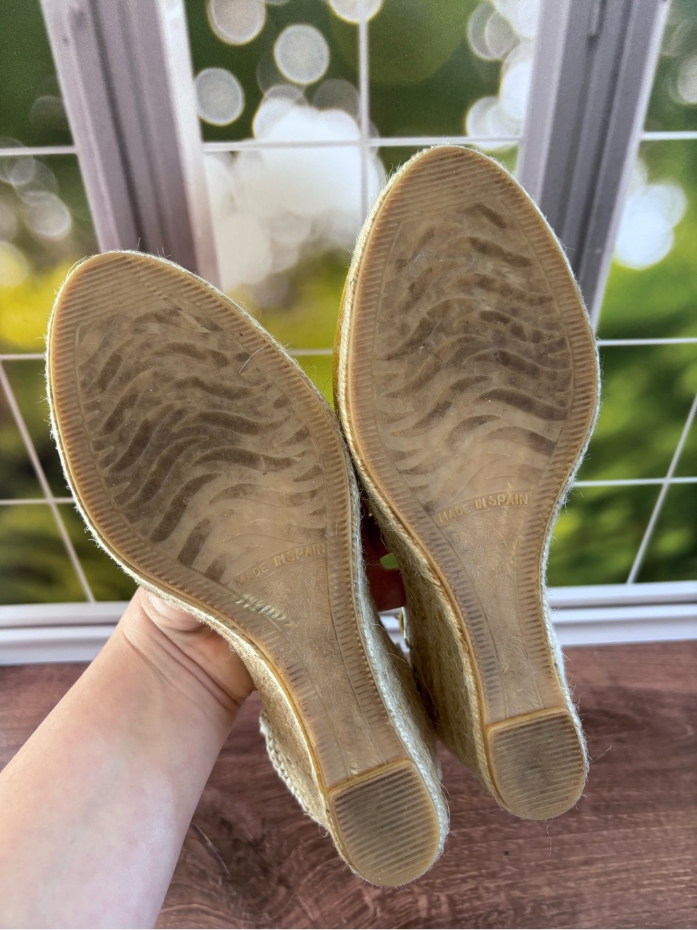Paseart Spain Yellow Suede Espadrille Wedge Sandals Ankle Strap size 38 - Picture 10 of 12